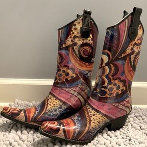 Corkys Nomad Yippy Rubber Rain Boots - Size 8